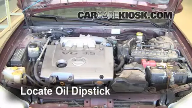 2002 Nissan Maxima GLE 3.5L V6 Huile Vérifier le niveau de l'huile